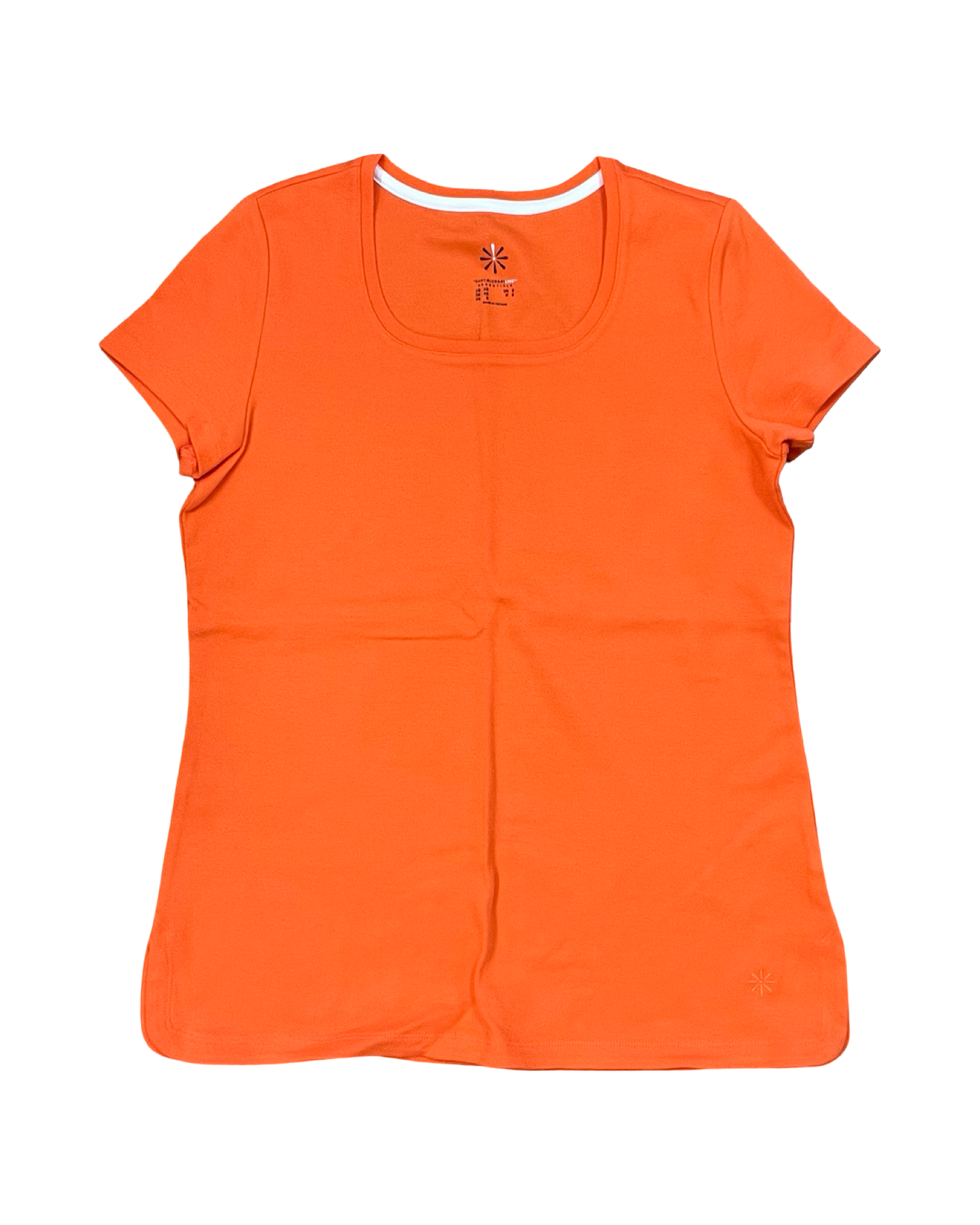 Top Ss Basic By Isaac Mizrahi In Orange, Size:Xs