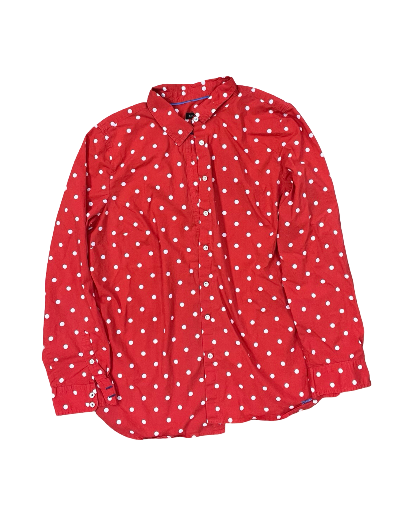 Blouse Ls By Talbots In Red & White, Size:L