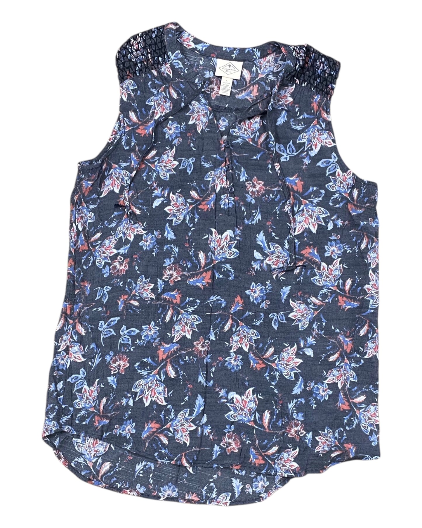 Top Sleeveless By St Johns Bay In Blue, Size:L