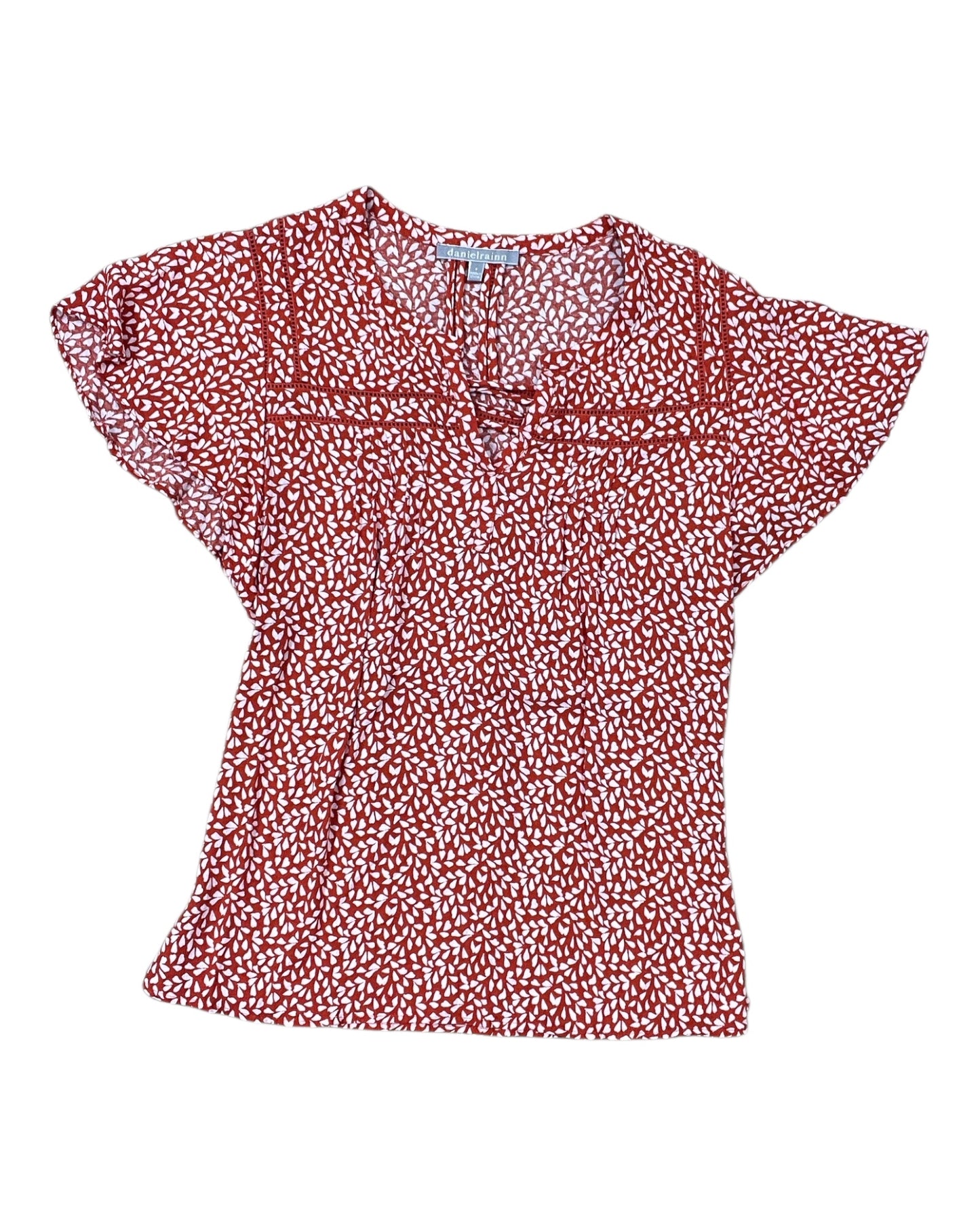 Top Ss By Daniel Rainn In Orange & White, Size:S