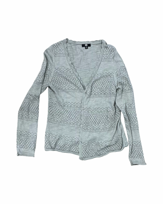 Cardigan Designer By Frye In Green, Size:M