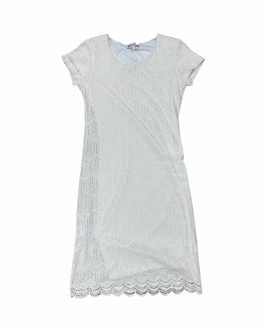 Dress Casual Midi By Clothes Mentor In Cream, Size:M