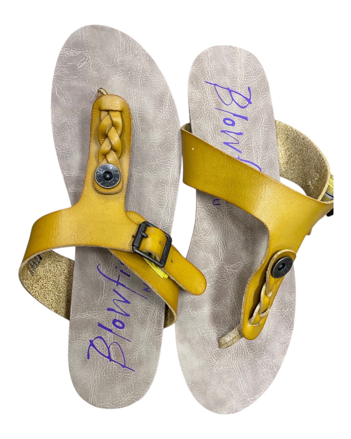 Sandals Flats By Blowfish In Yellow, Size:9.5
