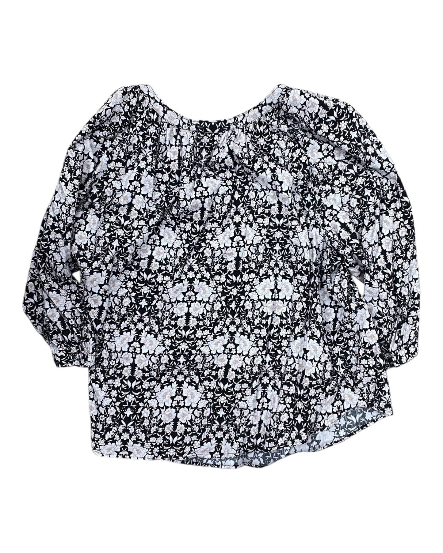 Top Ls By St Johns Bay In Black & Cream, Size:2X