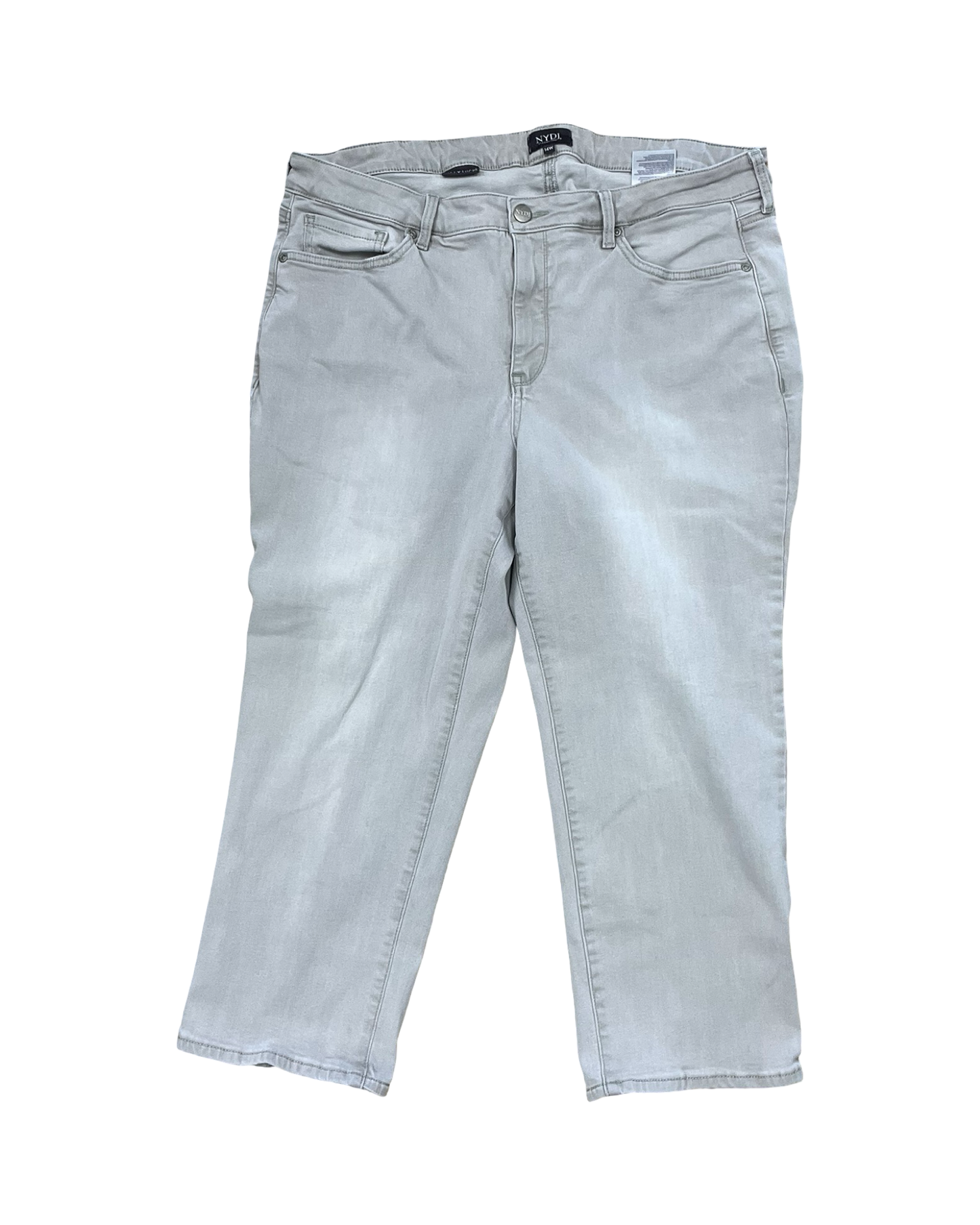 Jeans Cropped By Clothes Mentor In Grey Denim, Size:14