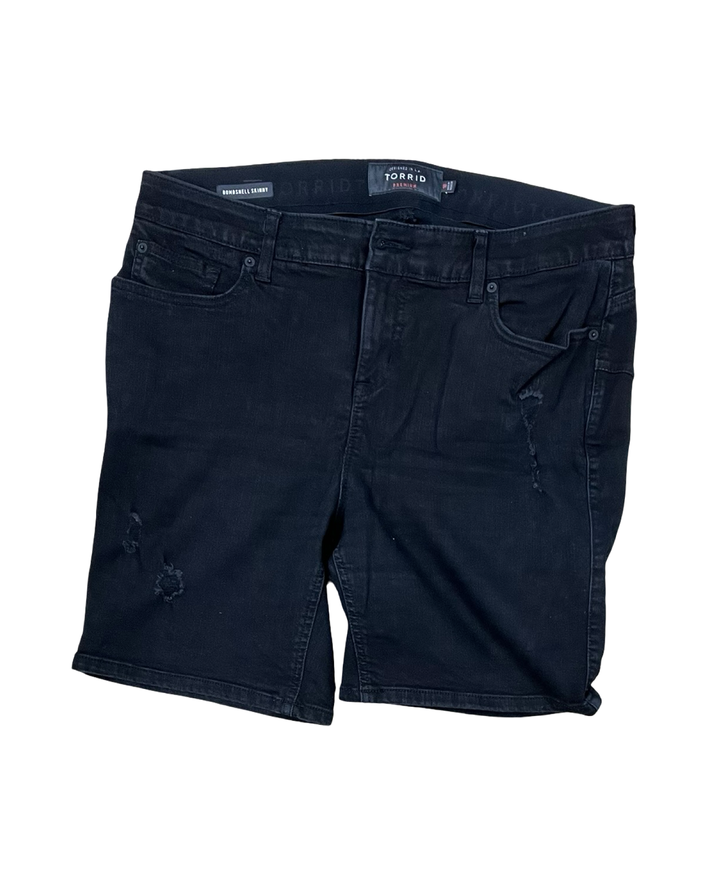 Shorts By Torrid In Black Denim, Size:18