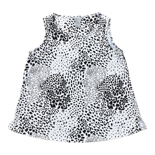 Tank Top By Multiples In Black & Cream, Size:M