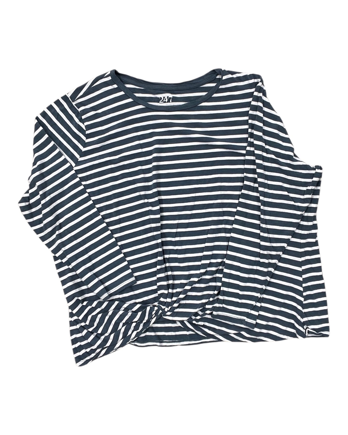Top Ls By Maurices In Blue & White, Size:3X