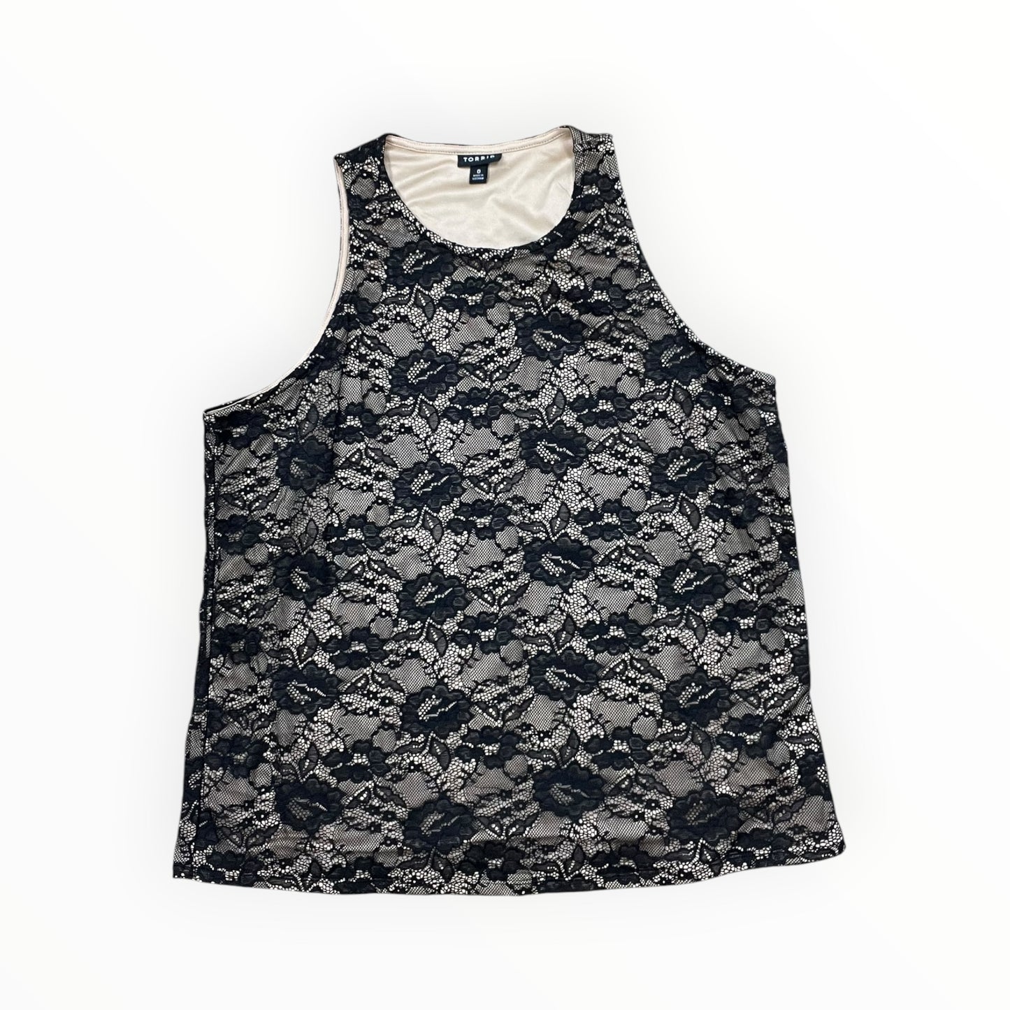 Top Sleeveless By Torrid In Black & Cream, Size:L