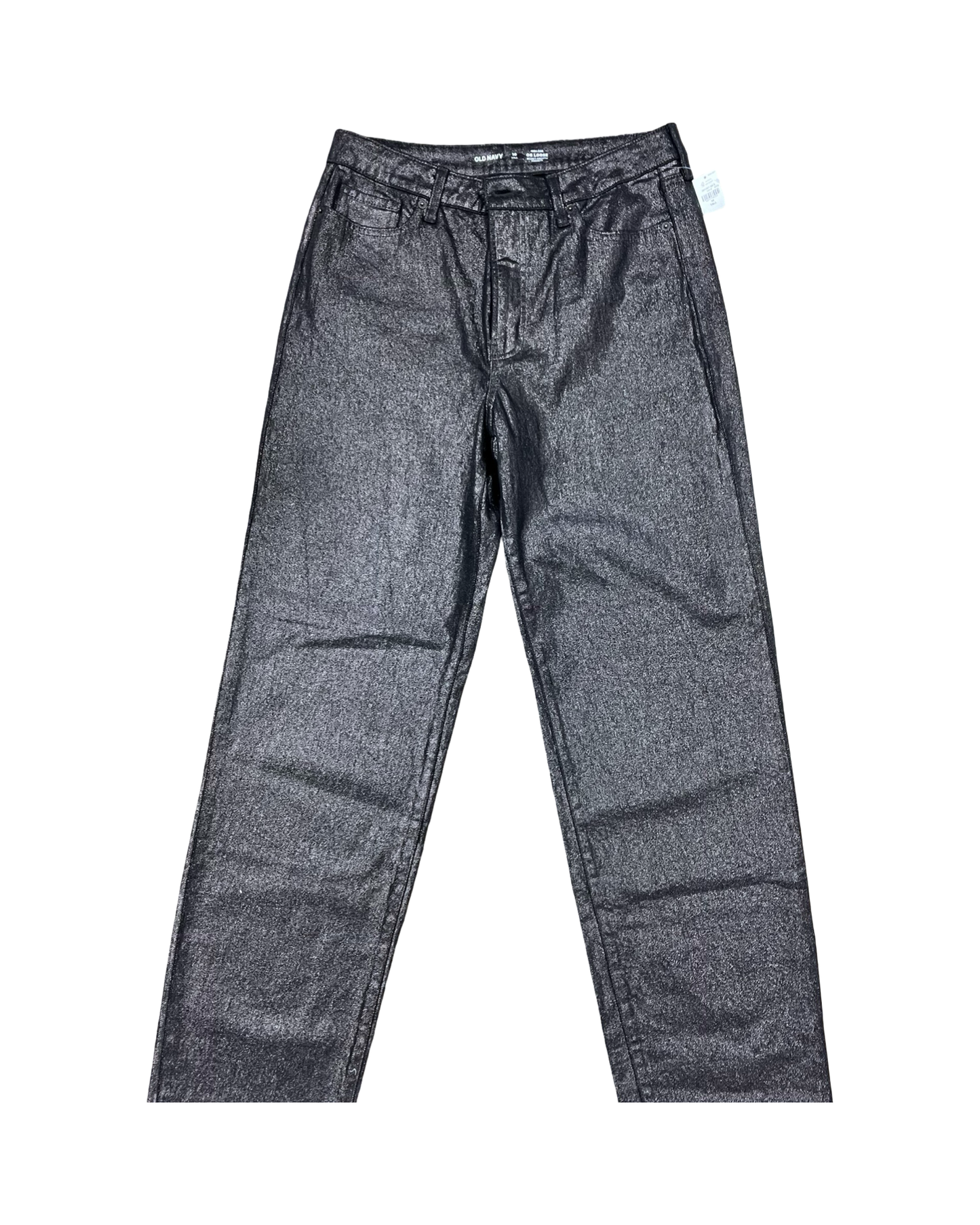 Jeans Straight By Old Navy In Black & Gold, Size:10L