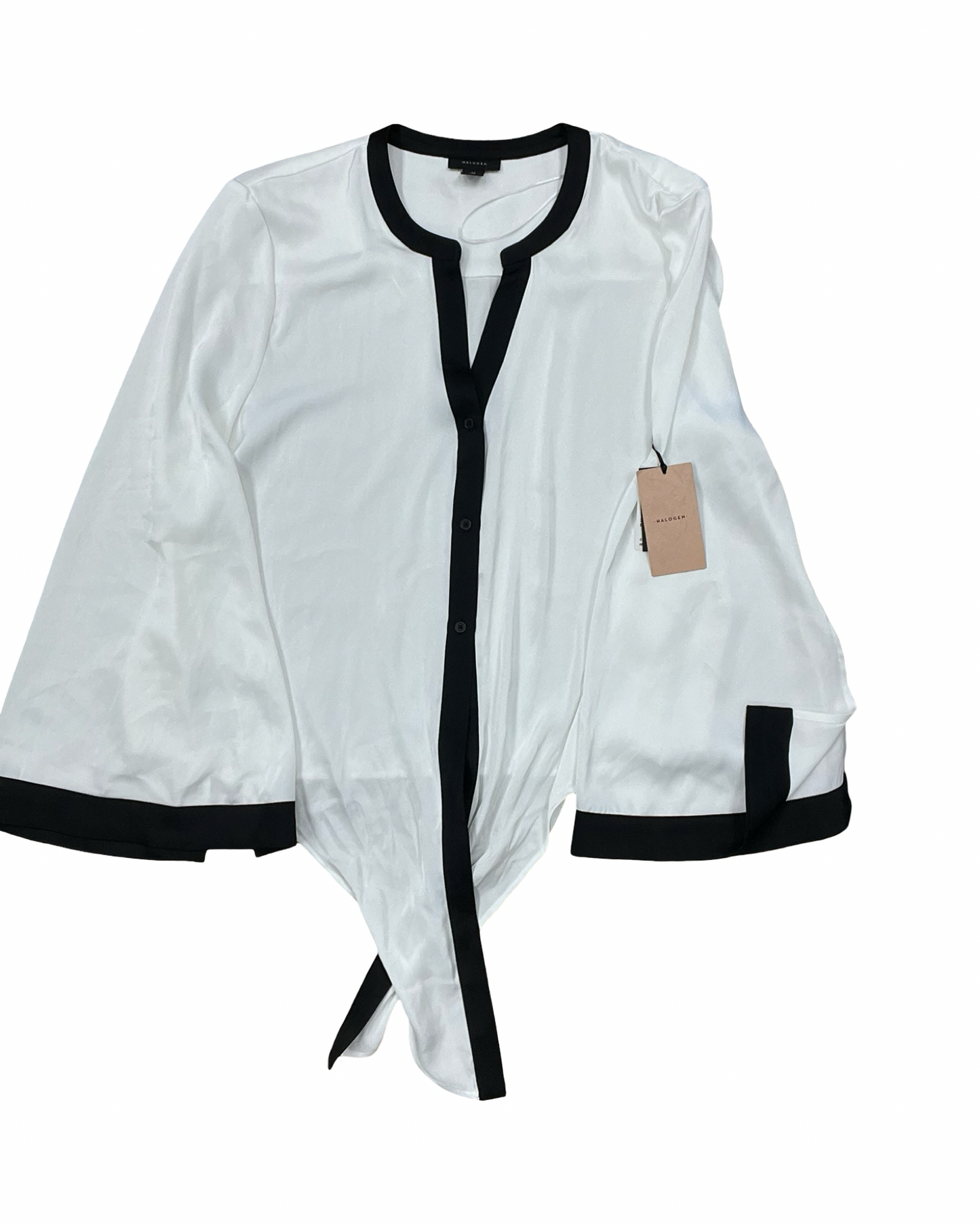 Blouse Ls By Halogen In Black & White, Size:1X