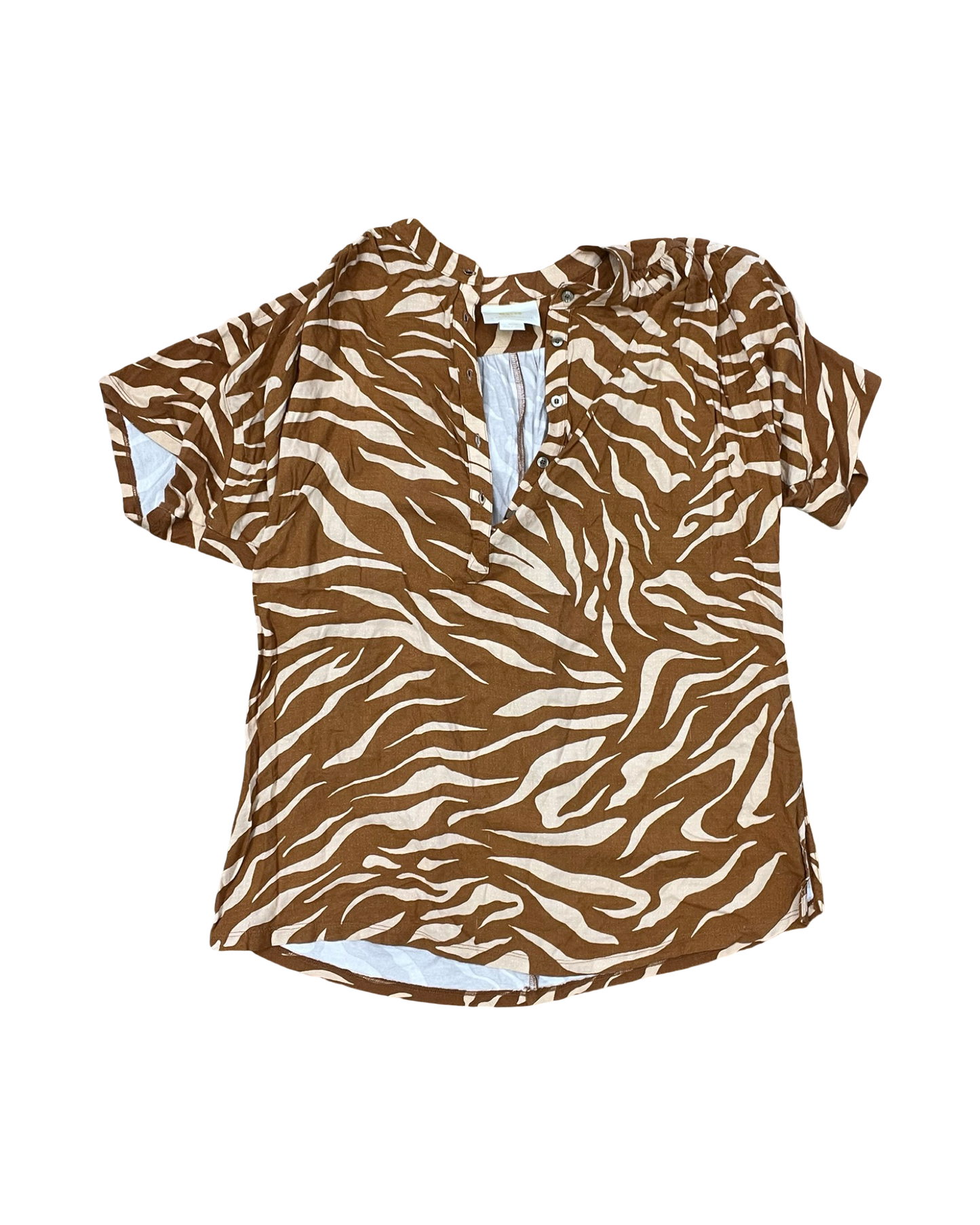 Top Ss By Maeve In Orange & Tan, Size:M