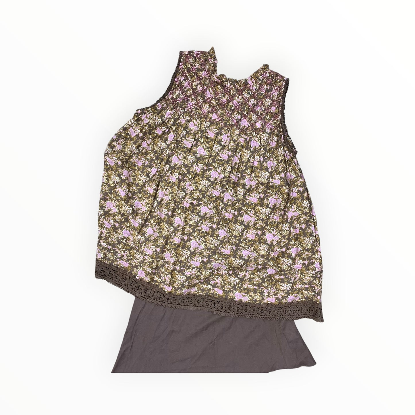 Top 2Pc Sleeveless By Free People In Brown & Pink, Size:Xs