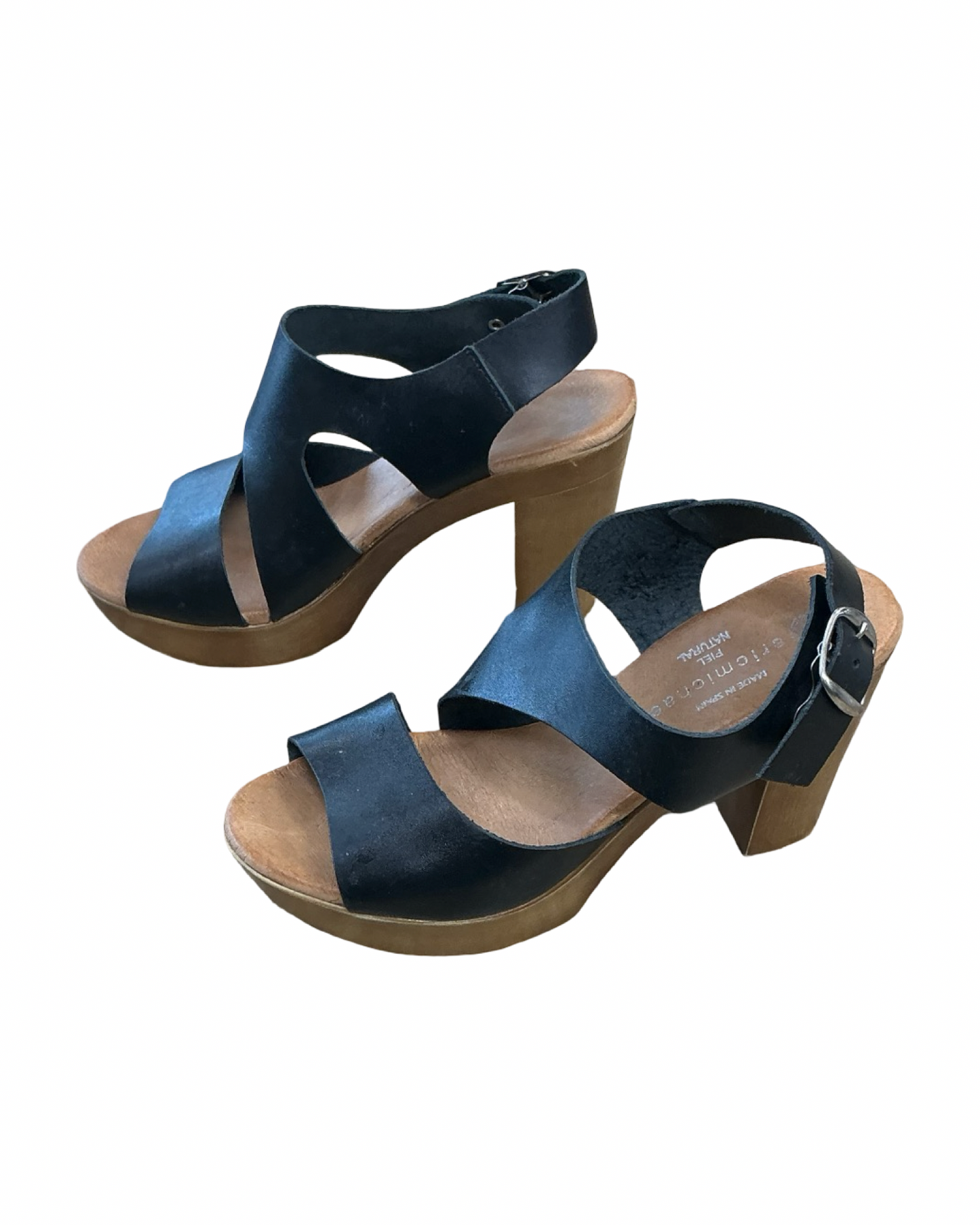 Sandals Heels Platform By Eric Michael London In Black, Size:5.5