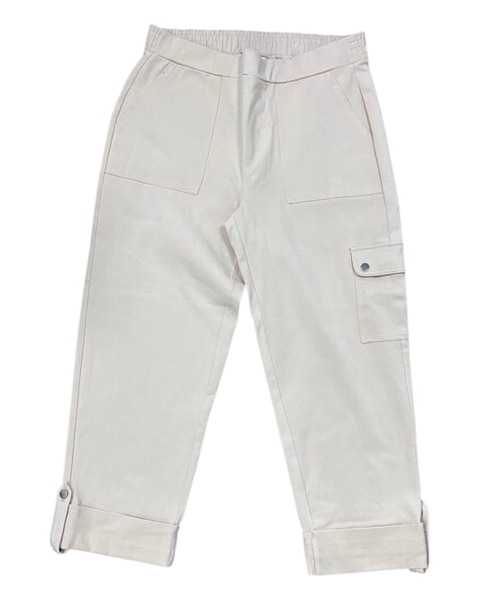 Pants Cropped By Susan Graver In Tan, Size:Xs