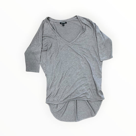 Top 3/4 Sleeve By Express In Brown, Size:S