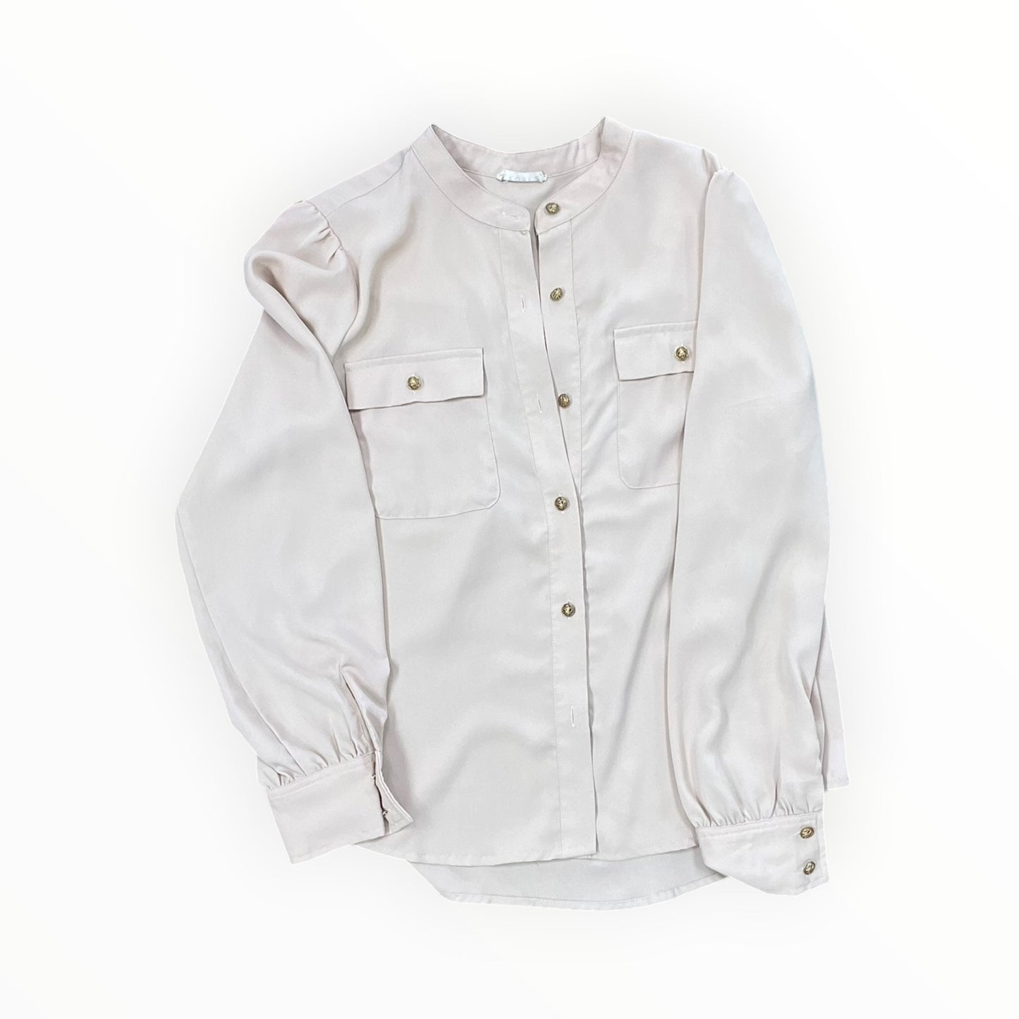 Blouse Ls By Kori America In Tan, Size:S