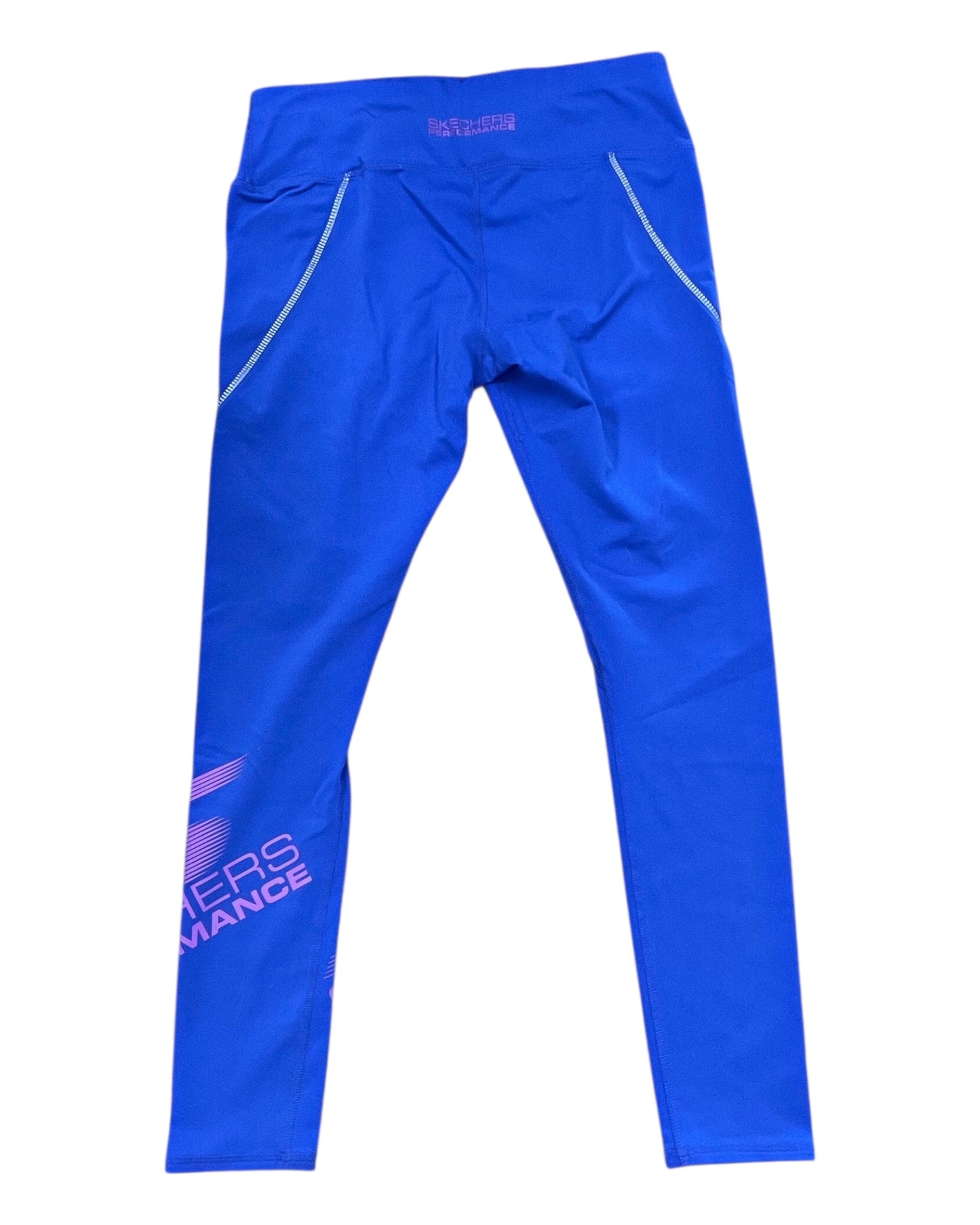 Athletic Leggings By Skechers In Blue, Size:M