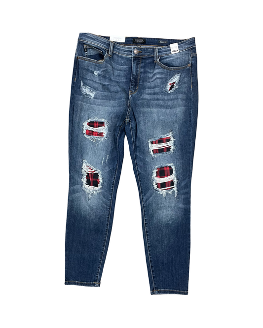 Jeans Skinny By Judy Blue In Blue Denim, Size:20