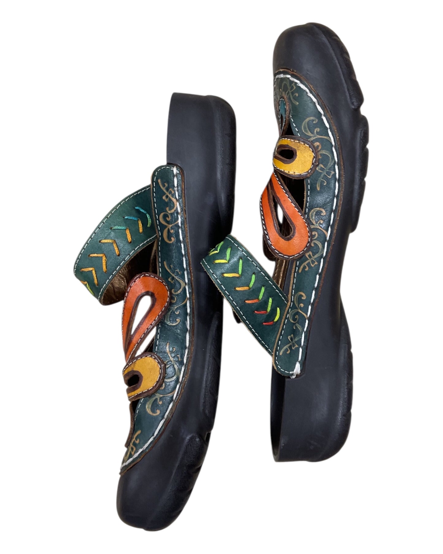 Shoes Flats By Spring Step In Green, Size:7.5