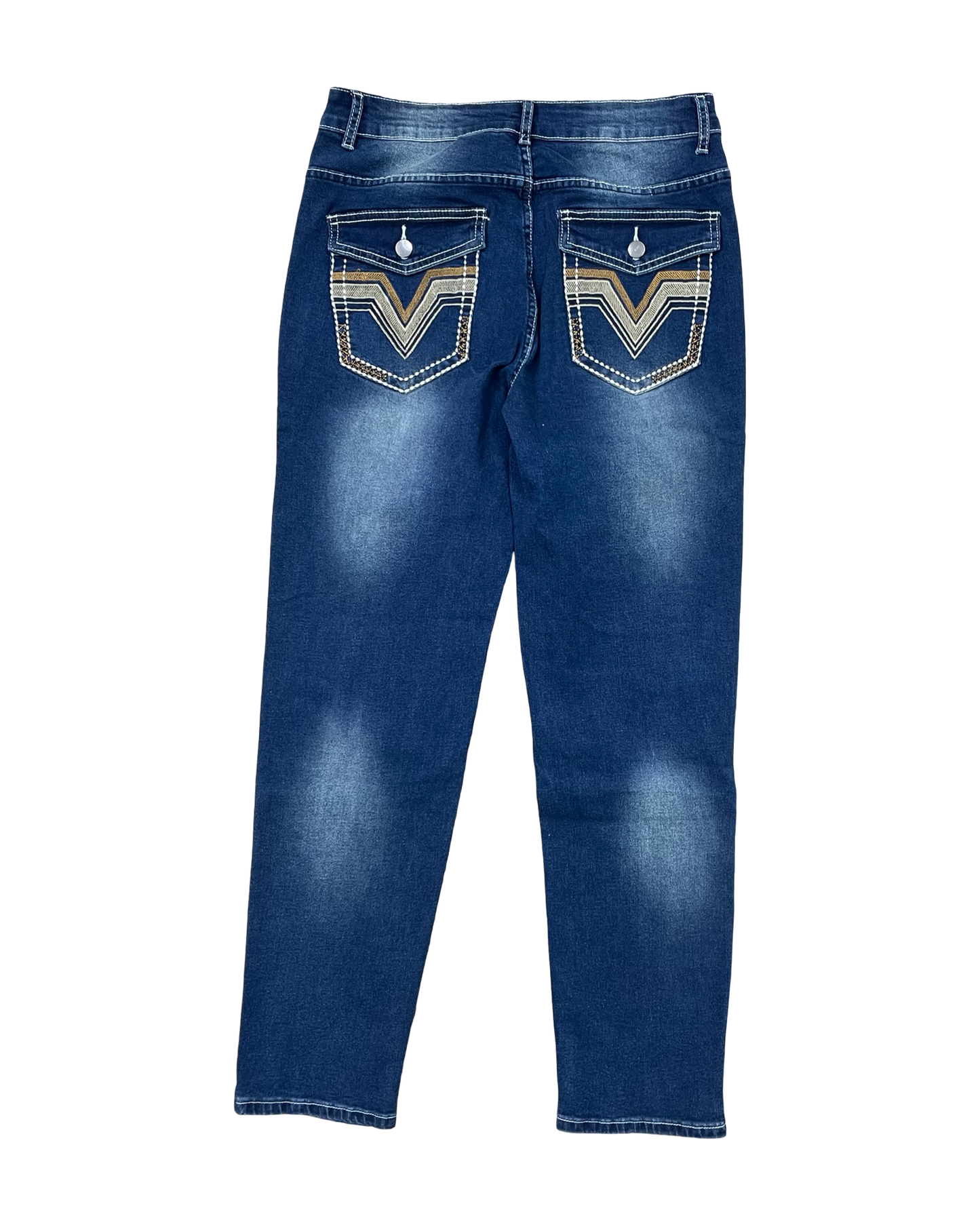 Jeans Straight By Clothes Mentor In Blue Denim, Size:12