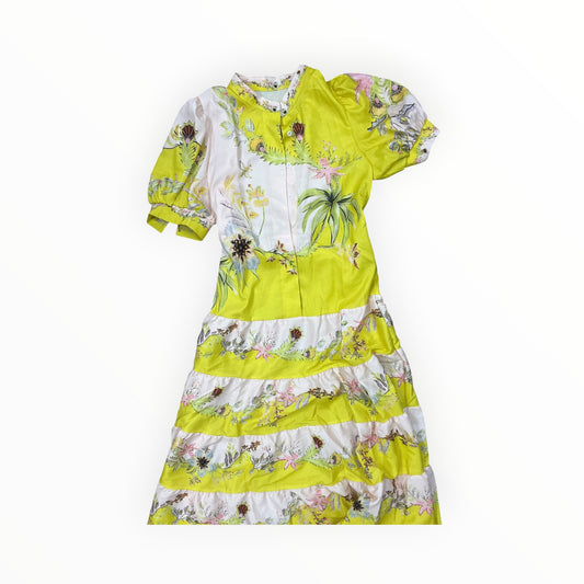 Dress Casual Maxi By Clothes Mentor In Cream & Yellow, Size:S