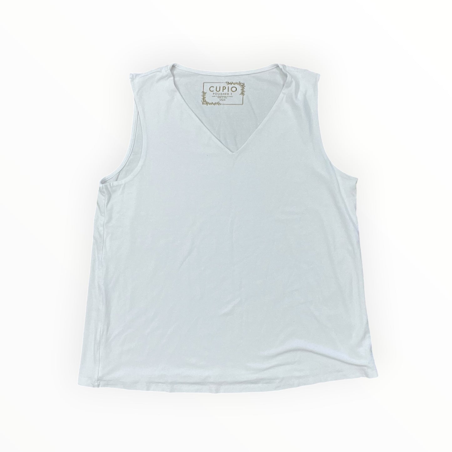 Top Sleeveless By Cupio In White, Size:L