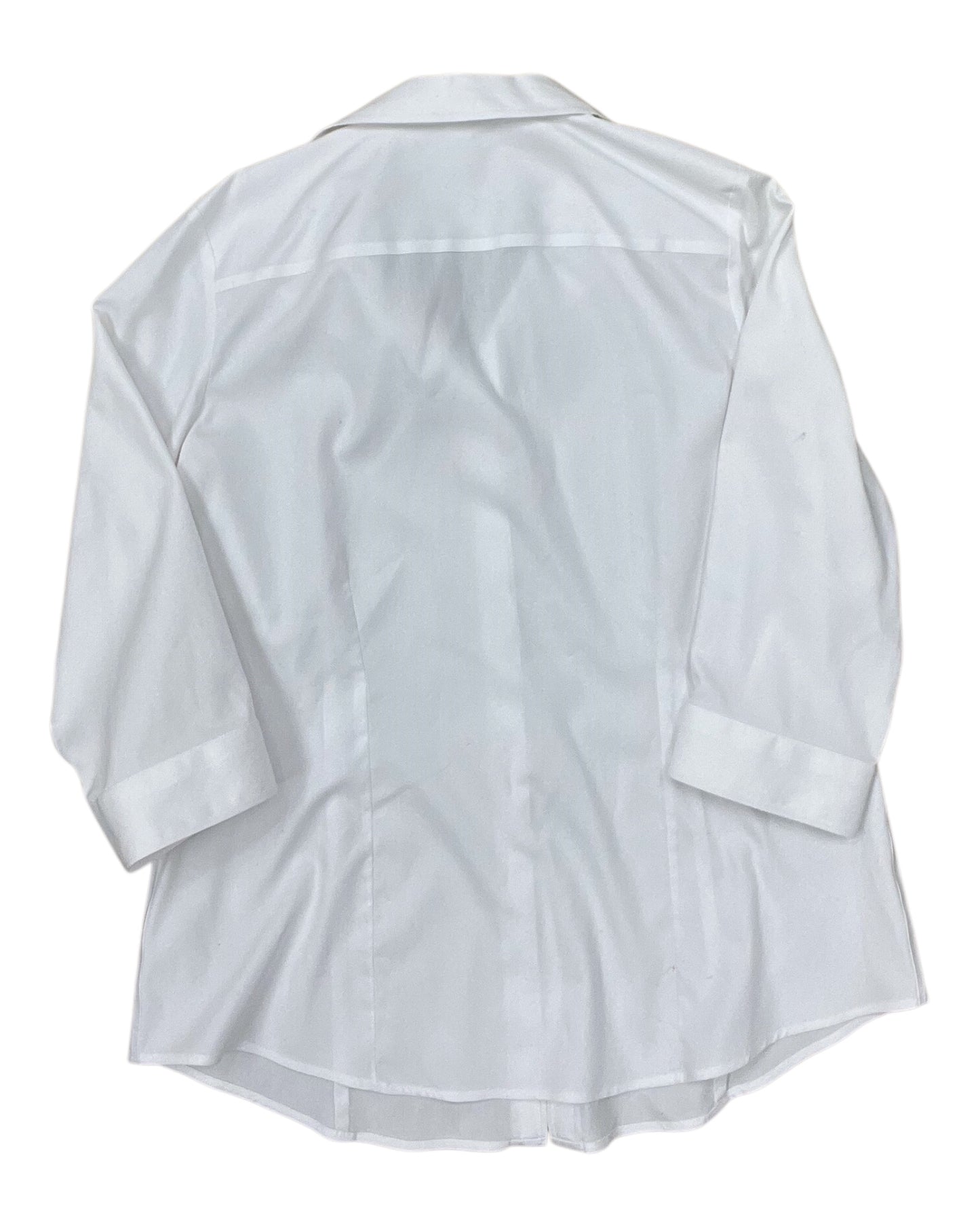 Blouse 3/4 Sleeve By Coldwater Creek In White, Size:M