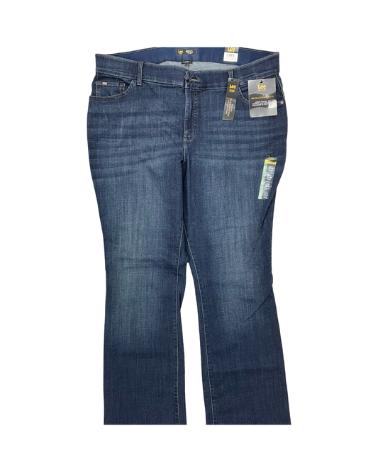 Jeans Boot Cut By Lee In Blue Denim, Size:20