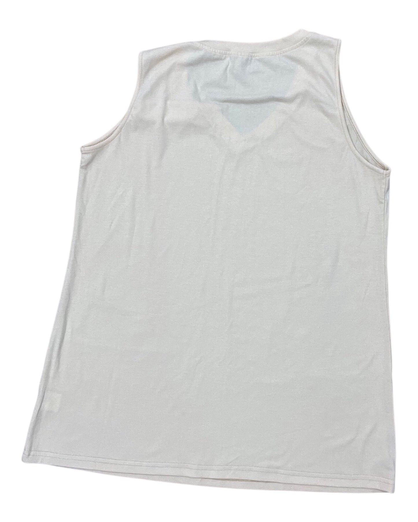 Top Sleeveless Basic By Clothes Mentor In Cream, Size:Xl