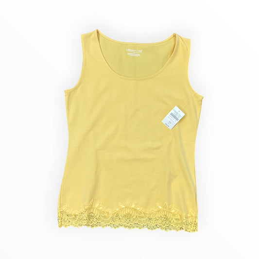 Tank Top By Coldwater Creek In Yellow, Size:Xs