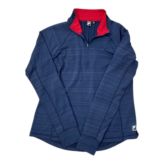Athletic Top Ls Collar By Fila In Navy, Size:Xl