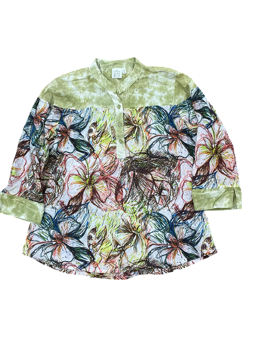 Top 3/4 Sleeve By Parsley & Sage In Green, Size:L