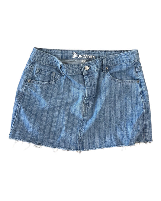 Skirt Mini & Short By No Boundaries In Blue Denim, Size:M