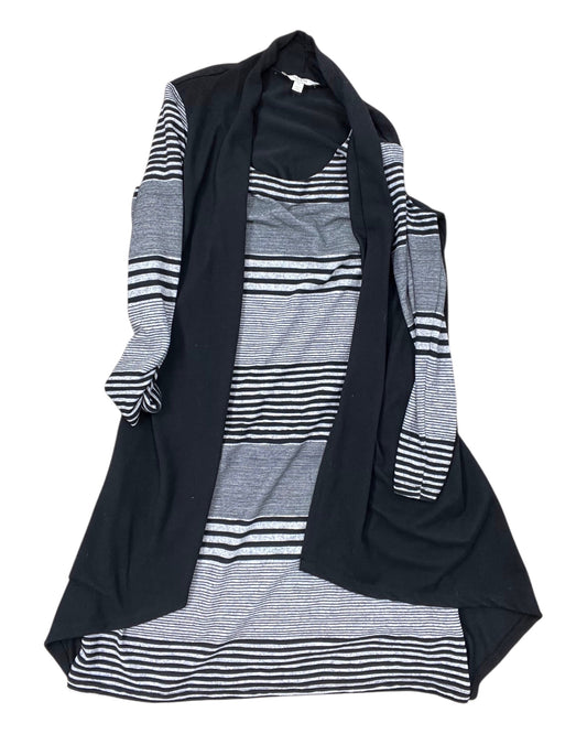 Dress Casual Midi By Haani In Black & Grey, Size:Lp