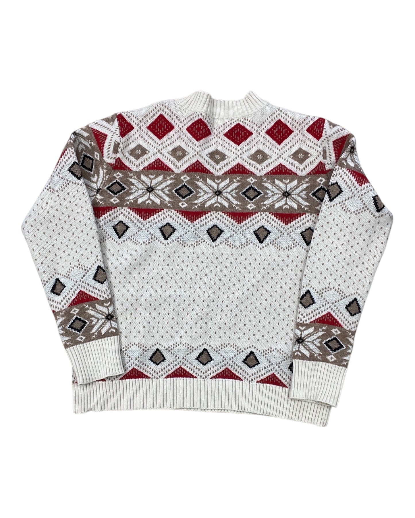 Sweater By Clothes Mentor In Cream & Tan, Size:Xl