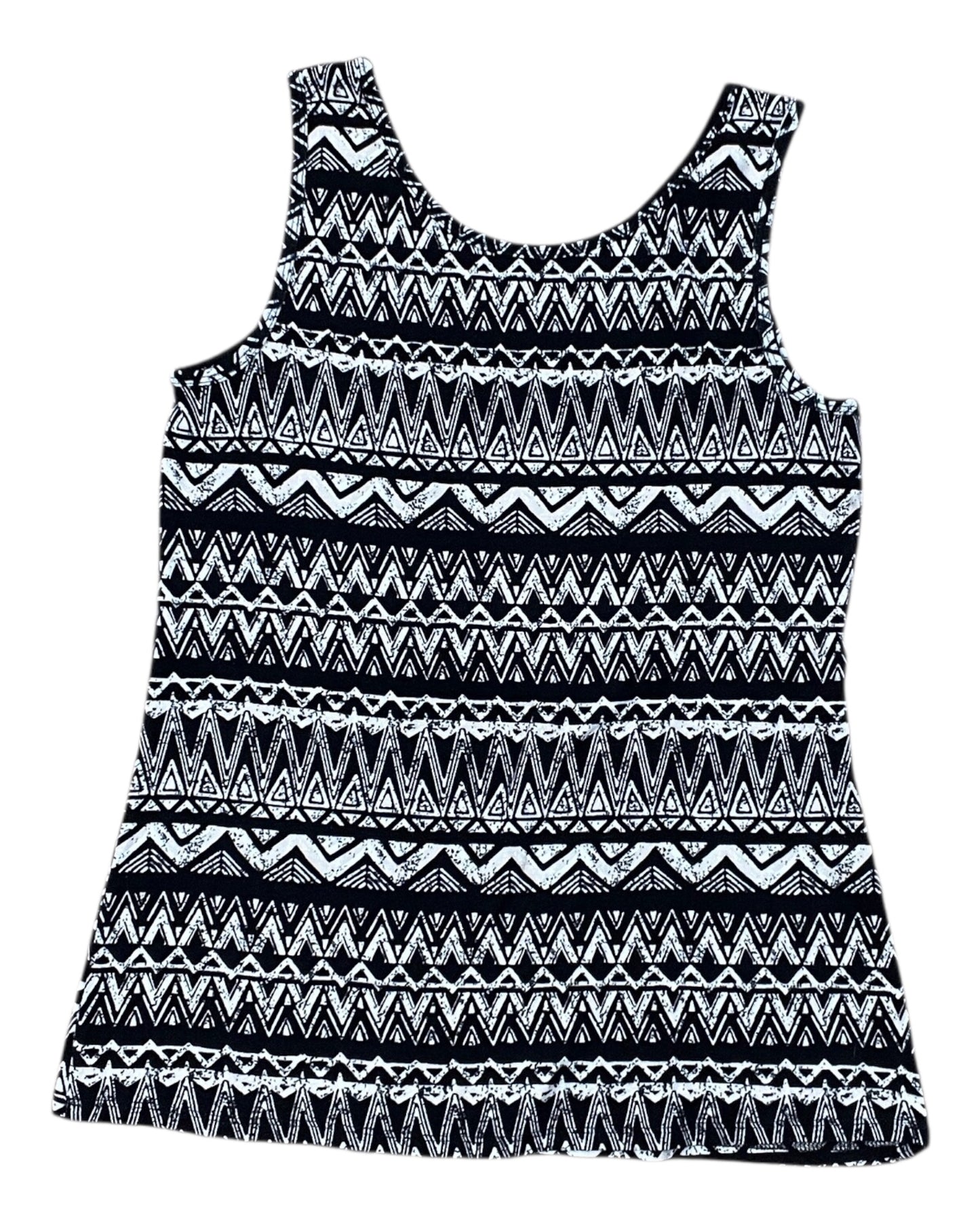 Top Sleeveless By Cato In Black & Tan, Size:S