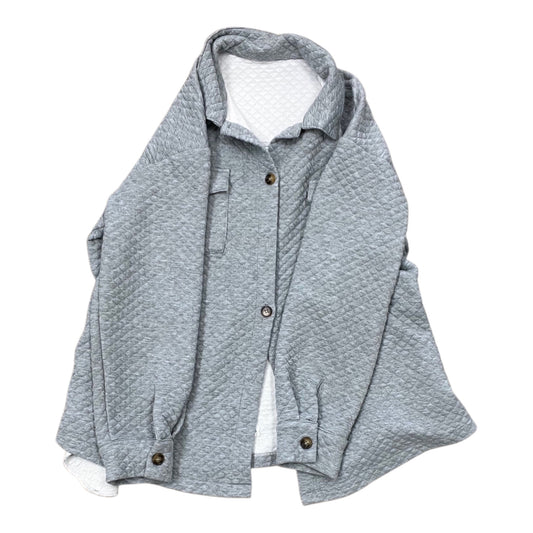 Jacket Shirt By Clothes Mentor In Grey, Size:M