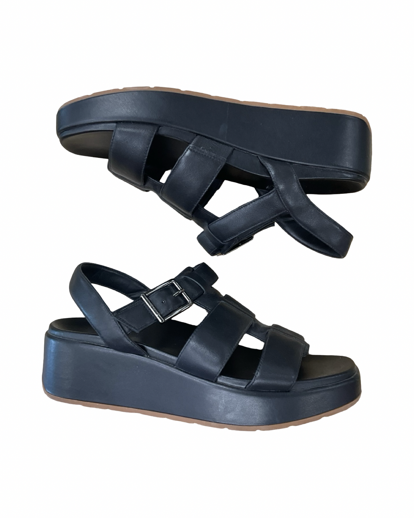 Sandals Heels Wedge By Vionic In Black, Size:8