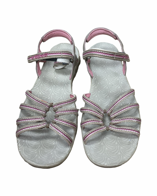 Sandals Flats By Teva In Pink & Tan, Size:7