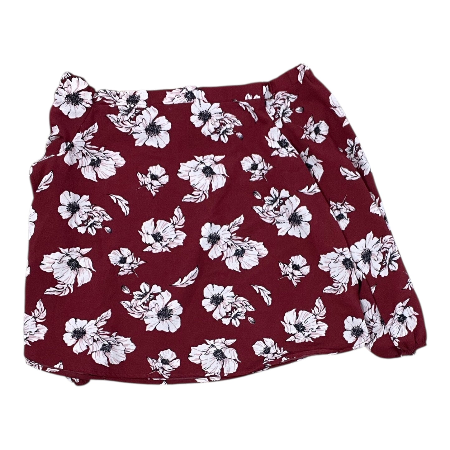 Top Ls By Haute Monde In Maroon, Size:M