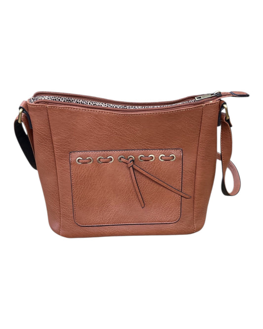 Crossbody By Clothes Mentor In Brown, Size:Large