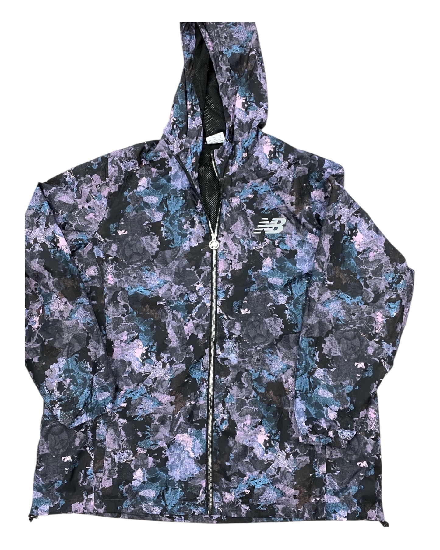 Jacket Windbreaker By New Balance In Blue & Pink, Size:2X