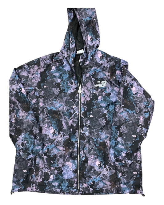 Jacket Windbreaker By New Balance In Blue & Pink, Size:2X