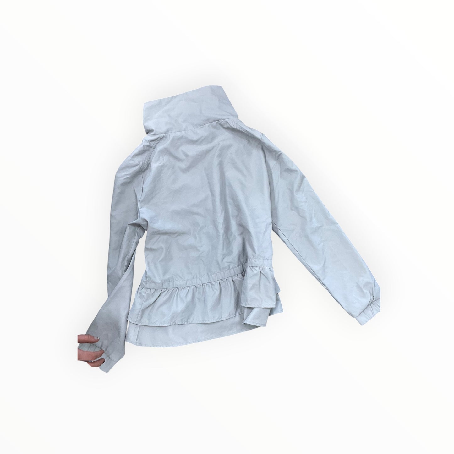 Jacket Windbreaker By Clothes Mentor In Grey, Size:S