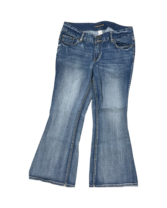Jeans Boot Cut By Maurices In Blue Denim, Size:16