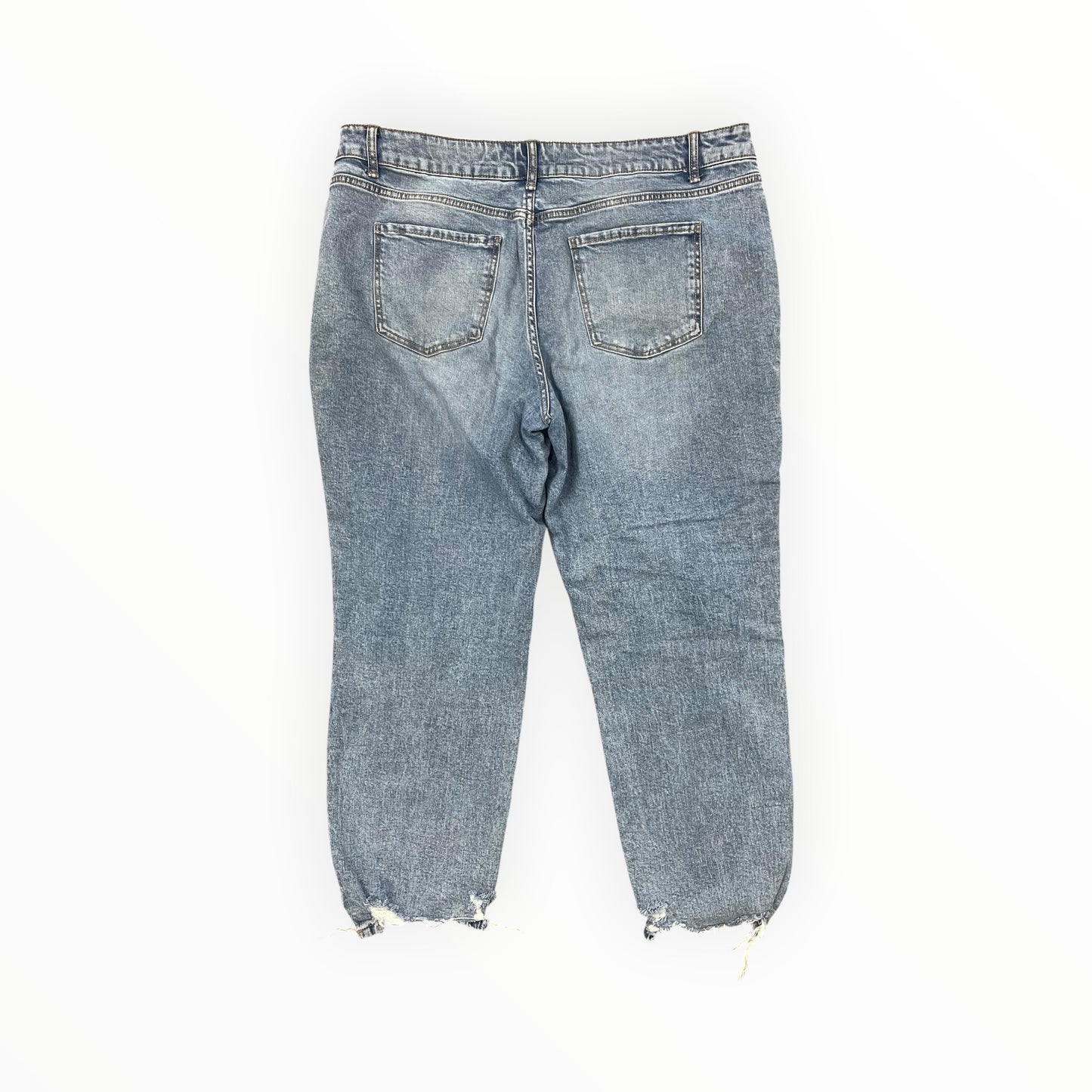 Jeans Straight By Time And Tru In Blue Denim, Size:18