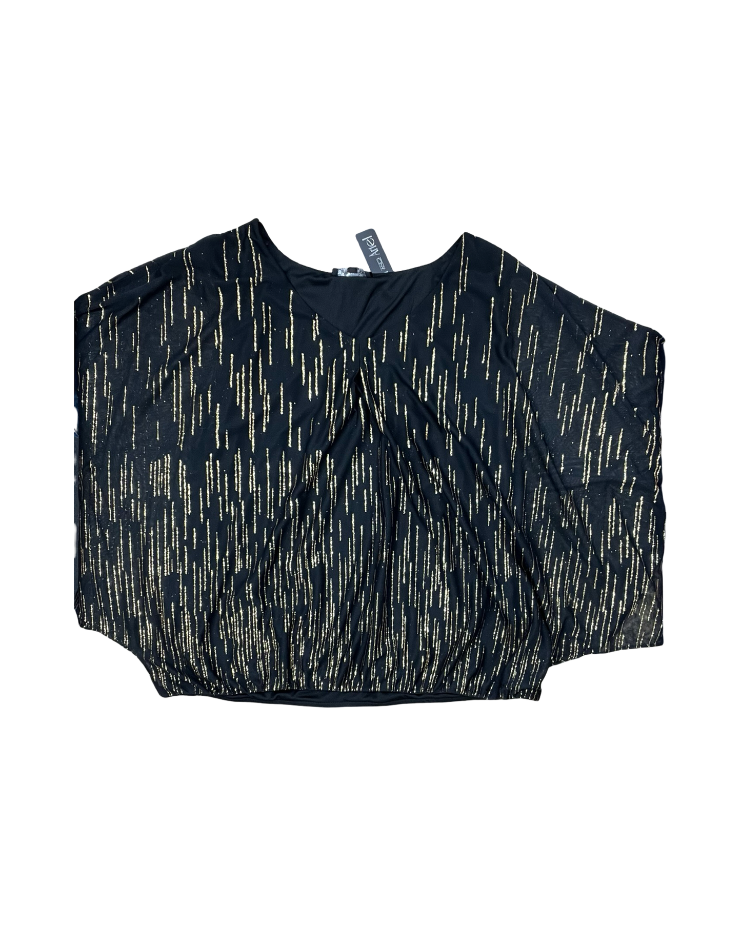 Top Ss By Clothes Mentor In Black & Gold, Size:L