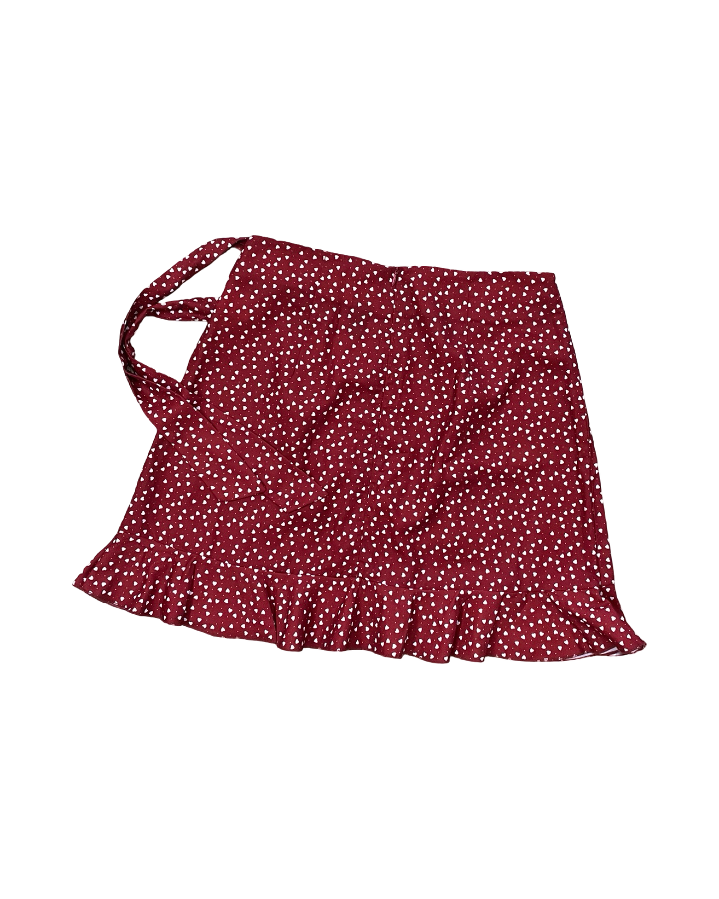 Skirt Midi By Shein In Red & White, Size:M