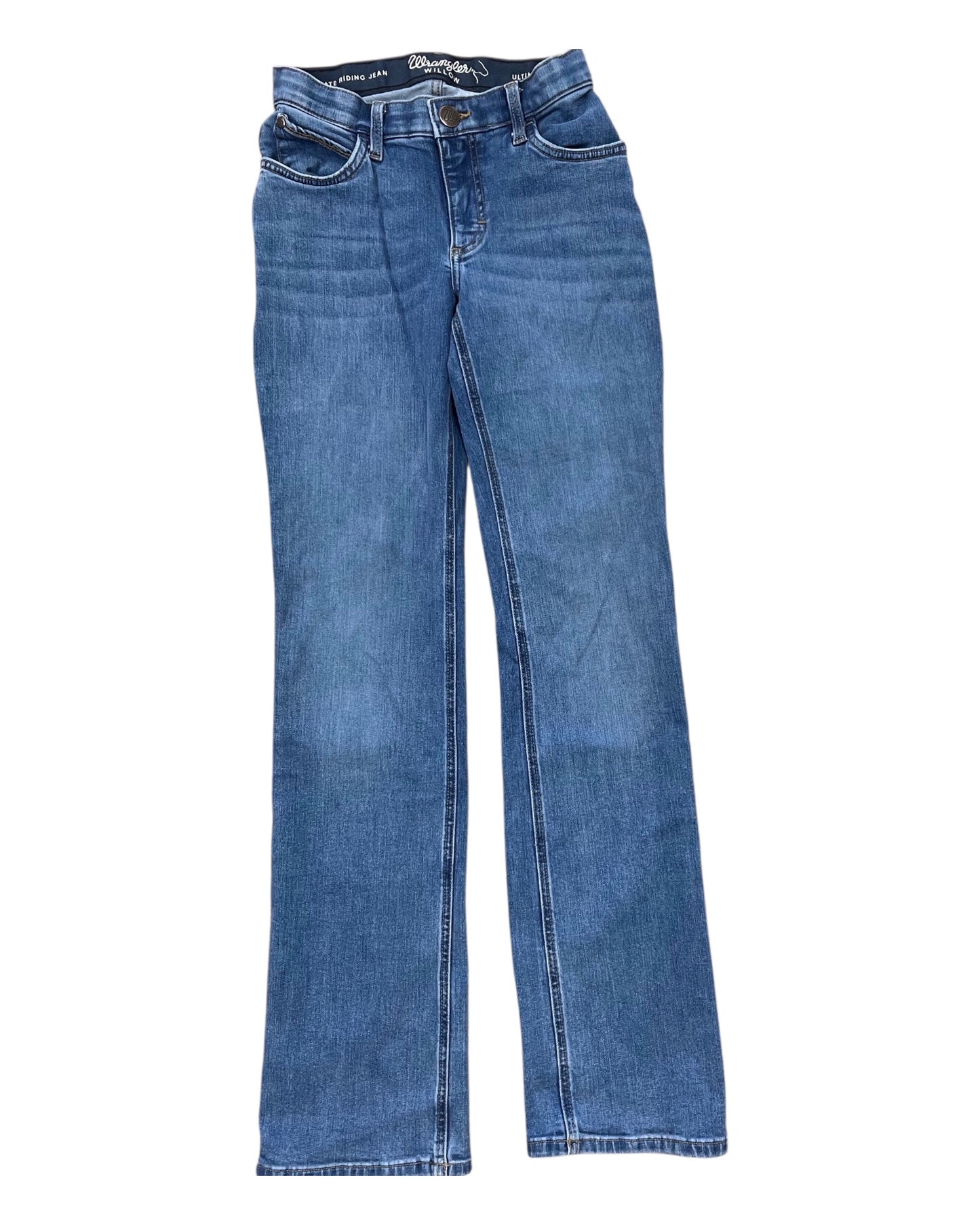 Jeans Straight By Wrangler In Blue Denim, Size:2